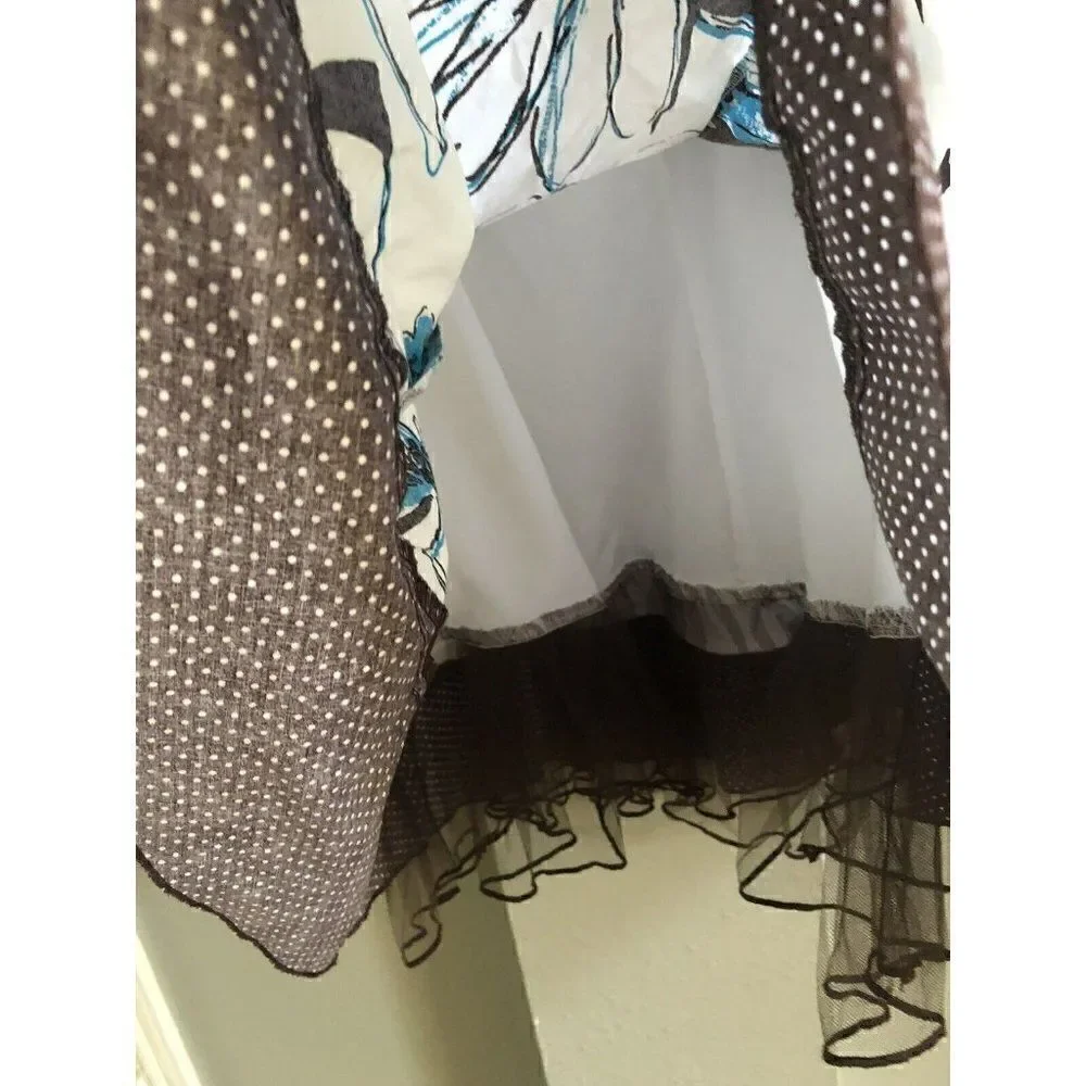 Speechless Strapless Floral Dress Size 3 Juniors Black White Blue